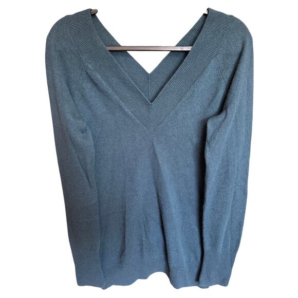 Equipment Femme Lilou V Neck Sweater Cashmere Forest Green Size Medium - Picture 3 of 10